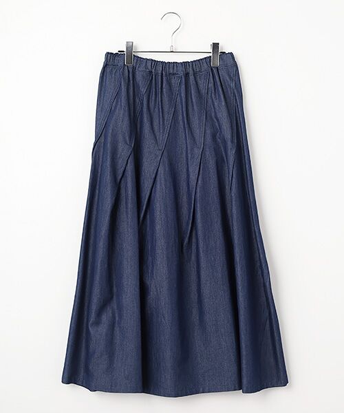 L'EQUIPE / レキップ デニムスカート | コットンリヨセルダンガリースカート（ライトブルー）