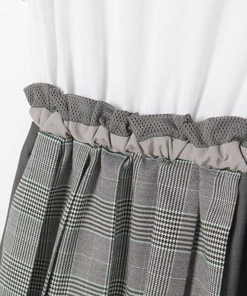 LIBERCORE par BEBE / リベルコア パル ベベ ミニ丈・ひざ丈ワンピース | 天竺ｘチェックスカートドッキングワンピース親子お揃い(110~140cm) | 詳細9