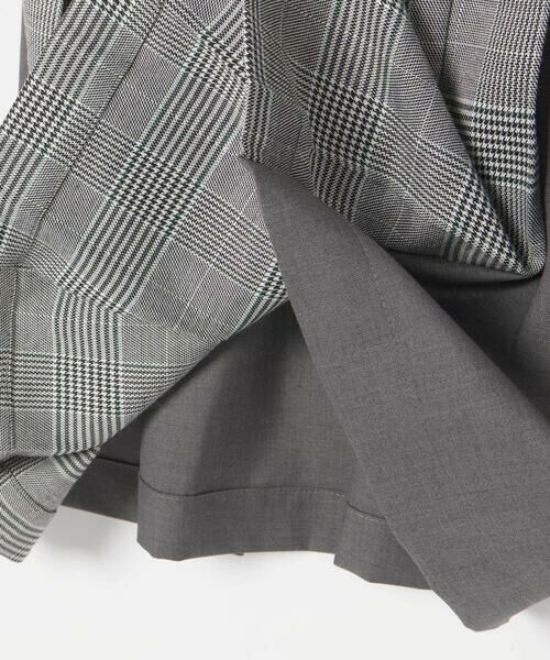 LIBERCORE par BEBE / リベルコア パル ベベ ミニ丈・ひざ丈ワンピース | 天竺ｘチェックスカートドッキングワンピース親子お揃い(110~140cm) | 詳細12