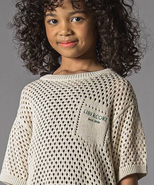 LIBERCORE par BEBE / リベルコア パル ベベ ニット・セーター | メッシュ編みサマーニットプルオーバー親子お揃い(110~140cm) | 詳細7