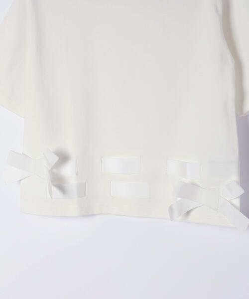 LIBERCORE par BEBE / リベルコア パル ベベ Tシャツ | 裾リボンベルト天竺半袖Tシャツ親子お揃い(110~140cm) | 詳細7