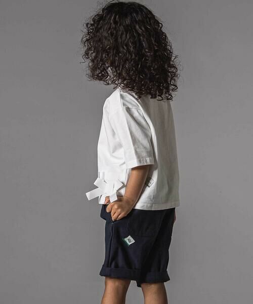 LIBERCORE par BEBE / リベルコア パル ベベ Tシャツ | 裾リボンベルト天竺半袖Tシャツ親子お揃い(110~140cm) | 詳細2