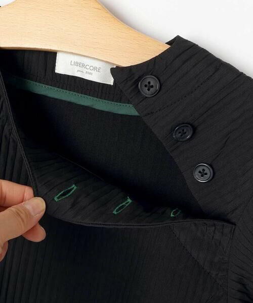 LIBERCORE par BEBE / リベルコア パル ベベ シャツ・ブラウス | ドビーストライプ肩ボタン半袖シャツ親子お揃い(110~140cm) | 詳細10