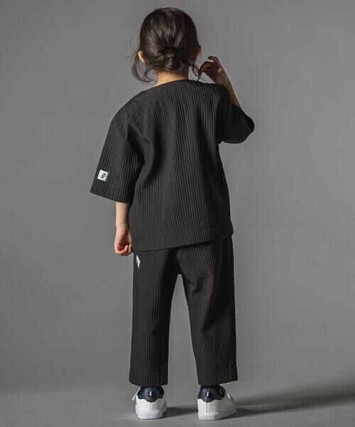 LIBERCORE par BEBE / リベルコア パル ベベ シャツ・ブラウス | ドビーストライプ肩ボタン半袖シャツ親子お揃い(110~140cm) | 詳細4