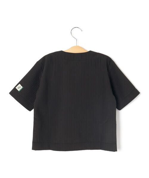 LIBERCORE par BEBE / リベルコア パル ベベ シャツ・ブラウス | ドビーストライプ肩ボタン半袖シャツ親子お揃い(110~140cm) | 詳細7