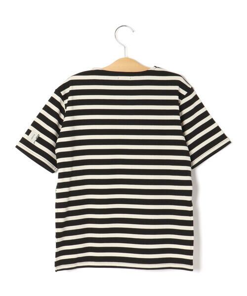 LIBERCORE par BEBE / リベルコア パル ベベ Tシャツ | ミラノリブボーダー半袖ワイドバスクTシャツ親子お揃い(110~140cm) | 詳細6