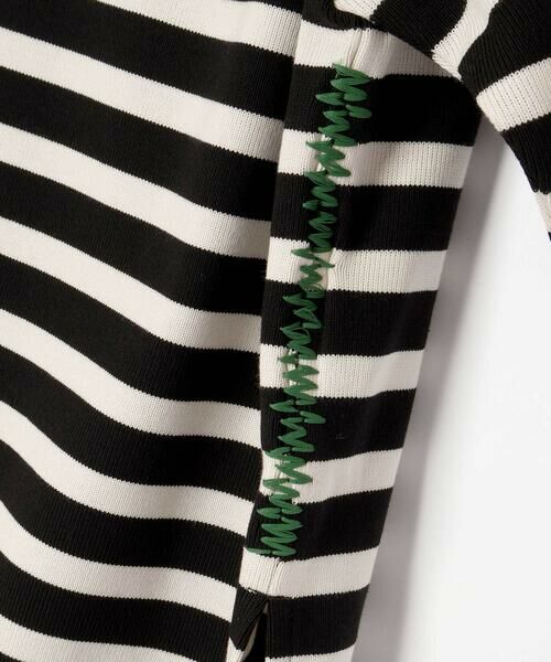LIBERCORE par BEBE / リベルコア パル ベベ Tシャツ | ミラノリブボーダー半袖ワイドバスクTシャツ親子お揃い(110~140cm) | 詳細7