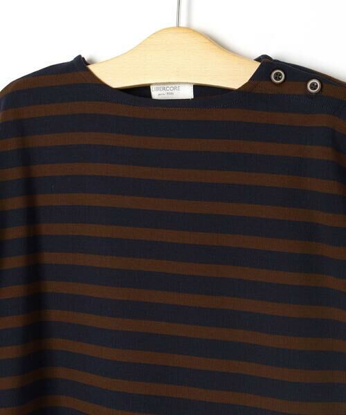 LIBERCORE par BEBE / リベルコア パル ベベ Tシャツ | ミラノリブボーダー半袖ワイドバスクTシャツ親子お揃い(110~140cm) | 詳細10