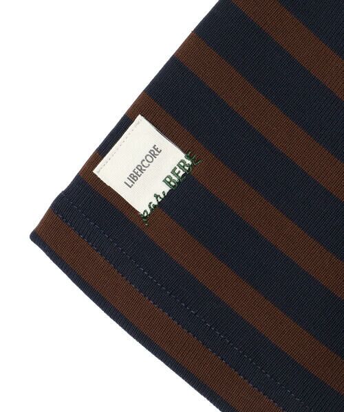 LIBERCORE par BEBE / リベルコア パル ベベ Tシャツ | ミラノリブボーダー半袖ワイドバスクTシャツ親子お揃い(110~140cm) | 詳細13