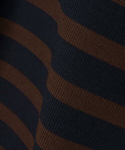 LIBERCORE par BEBE / リベルコア パル ベベ Tシャツ | ミラノリブボーダー半袖ワイドバスクTシャツ親子お揃い(110~140cm) | 詳細16