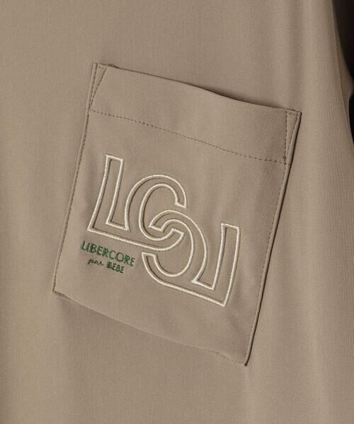 LIBERCORE par BEBE / リベルコア パル ベベ Tシャツ | ナイロンカノコBIGロゴポケット半袖ワイドTシャツ親子お揃い(110~140cm) | 詳細7