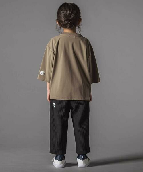 LIBERCORE par BEBE / リベルコア パル ベベ Tシャツ | ナイロンカノコBIGロゴポケット半袖ワイドTシャツ親子お揃い(110~140cm) | 詳細2