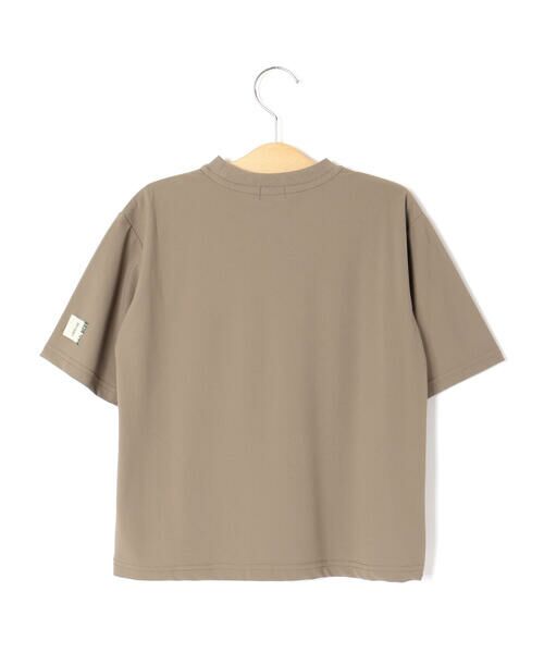 LIBERCORE par BEBE / リベルコア パル ベベ Tシャツ | ナイロンカノコBIGロゴポケット半袖ワイドTシャツ親子お揃い(110~140cm) | 詳細5