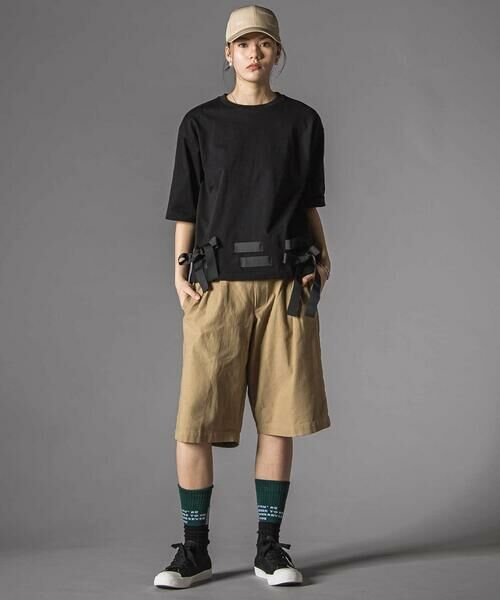 LIBERCORE par BEBE / リベルコア パル ベベ ショート・ハーフ・半端丈パンツ | バックサテングルカショーツ大人親子お揃い(140~175cm) | 詳細16