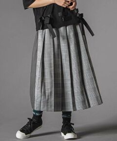 LIBERCORE par BEBE / リベルコア パル ベベ ロング・マキシ丈スカート | 天竺ｘチェックドッキングスカート大人親子お揃い(140~160cm)