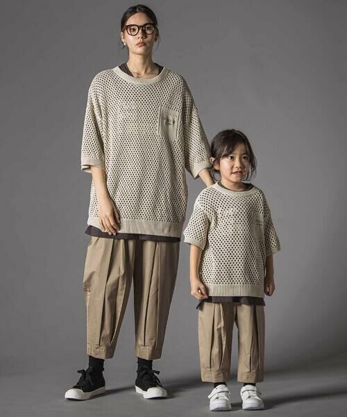 LIBERCORE par BEBE / リベルコア パル ベベ ニット・セーター | メッシュ編みサマーニットプルオーバー大人親子お揃い(140~175cm) | 詳細6