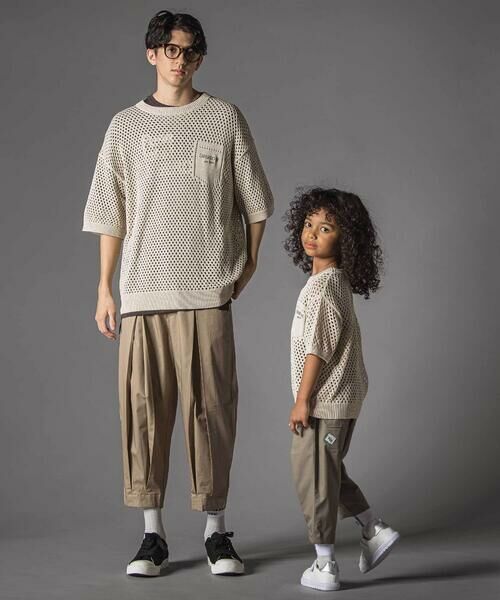 LIBERCORE par BEBE / リベルコア パル ベベ ニット・セーター | メッシュ編みサマーニットプルオーバー大人親子お揃い(140~175cm) | 詳細7