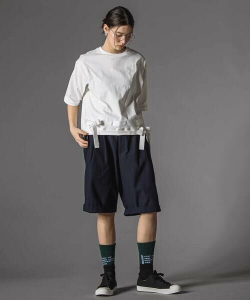 LIBERCORE par BEBE / リベルコア パル ベベ Tシャツ | 裾リボン付き天竺半袖Tシャツ大人親子お揃い(140~160cm) | 詳細2