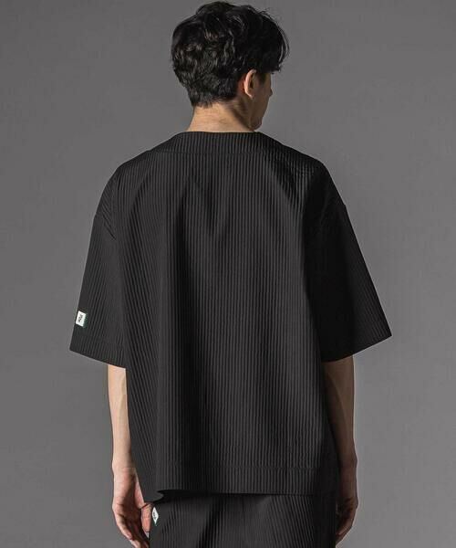 LIBERCORE par BEBE / リベルコア パル ベベ シャツ・ブラウス | ドビーストライプ肩ボタン半袖シャツ大人親子お揃い(140~175cm) | 詳細2