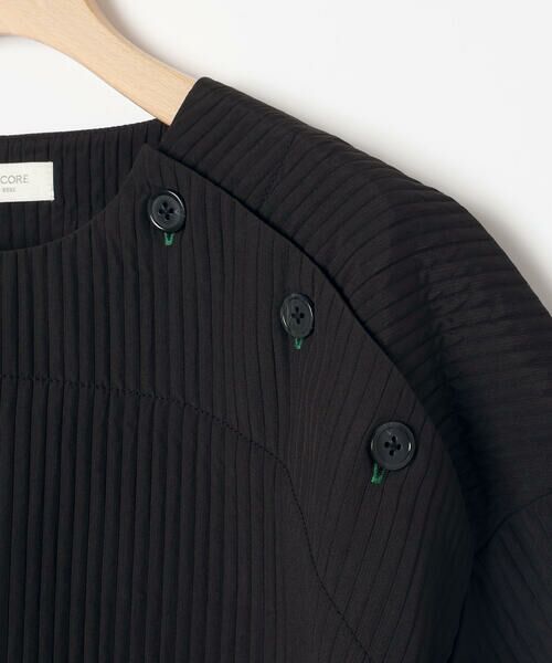 LIBERCORE par BEBE / リベルコア パル ベベ シャツ・ブラウス | ドビーストライプ肩ボタン半袖シャツ大人親子お揃い(140~175cm) | 詳細9