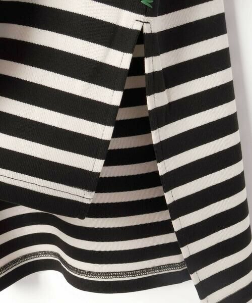 LIBERCORE par BEBE / リベルコア パル ベベ Tシャツ | ミラノリブボーダー半袖ワイドバスクTシャツ大人親子お揃い(140~175cm) | 詳細7