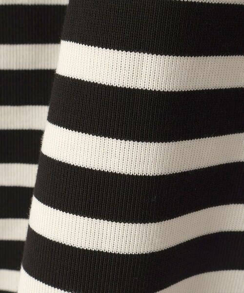 LIBERCORE par BEBE / リベルコア パル ベベ Tシャツ | ミラノリブボーダー半袖ワイドバスクTシャツ大人親子お揃い(140~175cm) | 詳細8