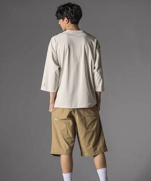 LIBERCORE par BEBE / リベルコア パル ベベ Tシャツ | ナイロンカノコBIGロゴポケット半袖ワイドTシャツ大人親子お揃い(140~175cm) | 詳細7