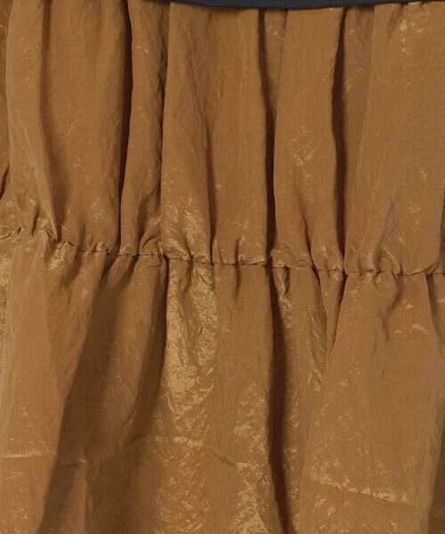 LIBERCORE par BEBE / リベルコア パル ベベ ミニ丈・ひざ丈ワンピース | ポンチ+メタリックボイルスカートドッキング半袖ワンピース親子お揃い(110~140cm) | 詳細7