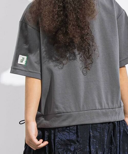 LIBERCORE par BEBE / リベルコア パル ベベ ミニ丈・ひざ丈ワンピース | ポンチ+メタリックボイルスカートドッキング半袖ワンピース親子お揃い(110~140cm) | 詳細16