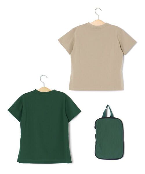 LIBERCORE par BEBE / リベルコア パル ベベ Tシャツ | 【トラベルポーチ付き】天竺スリット入りTシャツ2枚セット親子お揃い(110~140cm) | 詳細2