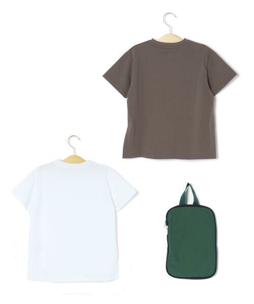 LIBERCORE par BEBE / リベルコア パル ベベ Tシャツ | 【トラベルポーチ付き】天竺スリット入りTシャツ2枚セット親子お揃い(110~140cm) | 詳細21