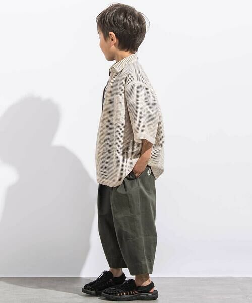 LIBERCORE par BEBE / リベルコア パル ベベ シャツ・ブラウス | ラッセルメッシュ半袖オーバーシャツ親子お揃い(110~140cm) | 詳細10