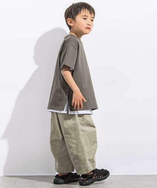 LIBERCORE par BEBE / リベルコア パル ベベ チノ・ワークパンツ | オックス9分丈バレルラップパンツ親子お揃い(110~140cm) | 詳細7
