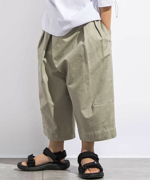 LIBERCORE par BEBE / リベルコア パル ベベ チノ・ワークパンツ | オックス9分丈バレルラップパンツ親子お揃い(110~140cm)（グレー）