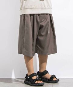 LIBERCORE par BEBE / リベルコア パル ベベ ショート・ハーフ・半端丈パンツ | サージボックスタックミモレ丈パンツ親子お揃い(110~140cm)