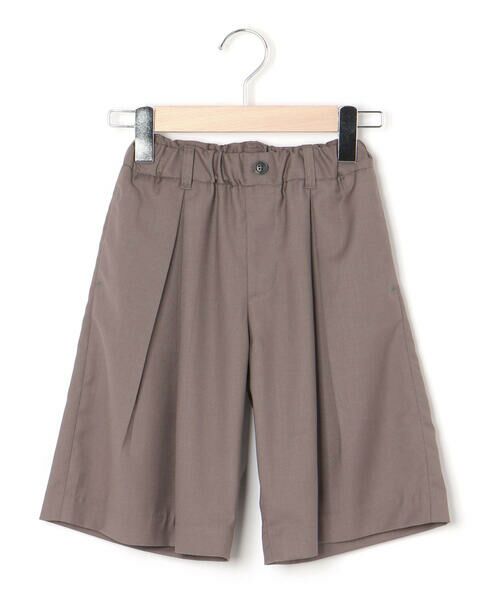 LIBERCORE par BEBE / リベルコア パル ベベ ショート・ハーフ・半端丈パンツ | サージボックスタックミモレ丈パンツ親子お揃い(110~140cm) | 詳細10