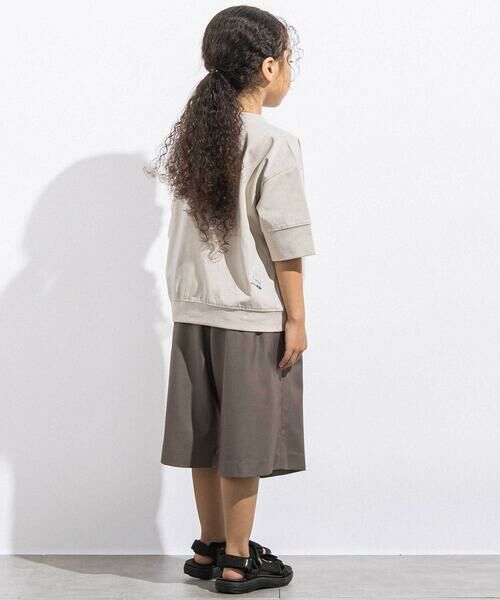 LIBERCORE par BEBE / リベルコア パル ベベ ショート・ハーフ・半端丈パンツ | サージボックスタックミモレ丈パンツ親子お揃い(110~140cm) | 詳細8
