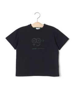 LIBERCORE par BEBE / リベルコア パル ベベ Tシャツ | ヘビーオンス天竺ラバープリント半袖Tシャツ親子お揃い(110~140cm)