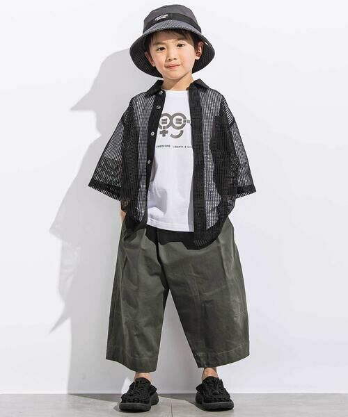 LIBERCORE par BEBE / リベルコア パル ベベ Tシャツ | ヘビーオンス天竺ラバープリント半袖Tシャツ親子お揃い(110~140cm) | 詳細1