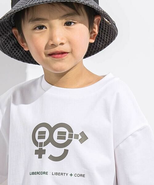 LIBERCORE par BEBE / リベルコア パル ベベ Tシャツ | ヘビーオンス天竺ラバープリント半袖Tシャツ親子お揃い(110~140cm) | 詳細2