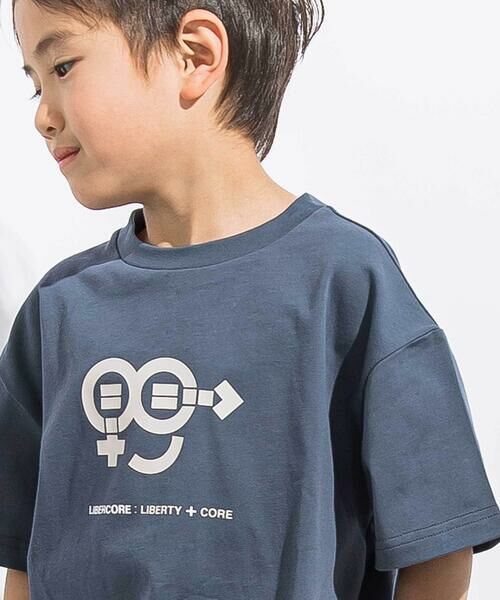 LIBERCORE par BEBE / リベルコア パル ベベ Tシャツ | ヘビーオンス天竺ラバープリント半袖Tシャツ親子お揃い(110~140cm) | 詳細12