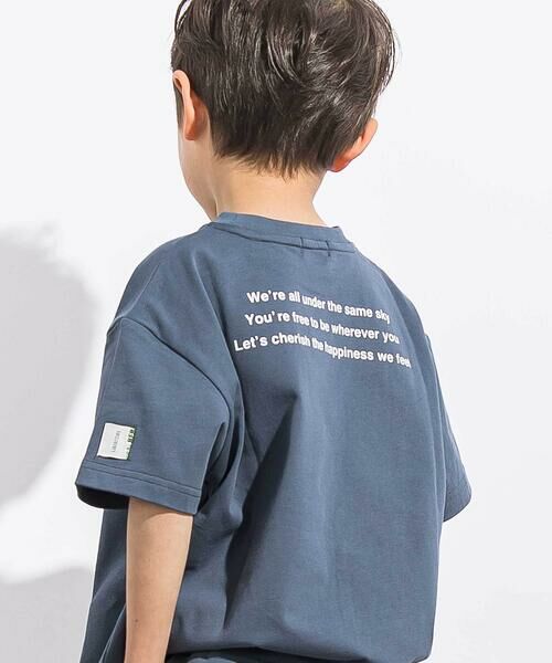 LIBERCORE par BEBE / リベルコア パル ベベ Tシャツ | ヘビーオンス天竺ラバープリント半袖Tシャツ親子お揃い(110~140cm) | 詳細13