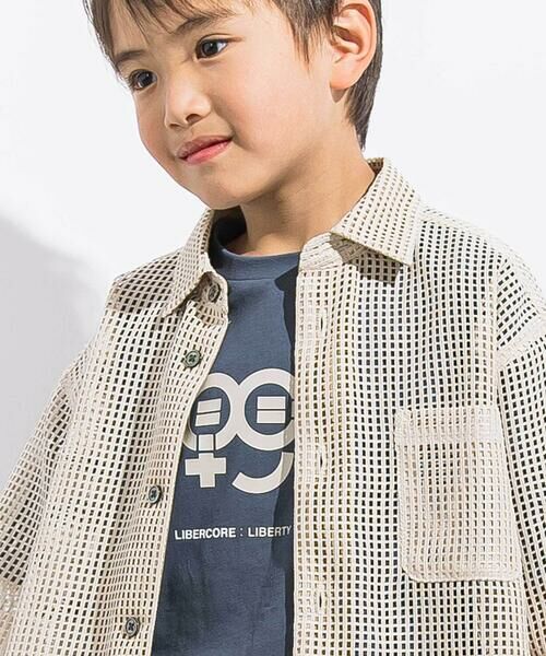LIBERCORE par BEBE / リベルコア パル ベベ Tシャツ | ヘビーオンス天竺ラバープリント半袖Tシャツ親子お揃い(110~140cm) | 詳細15