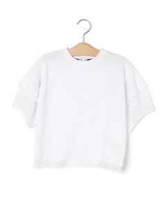 LIBERCORE par BEBE / リベルコア パル ベベ Tシャツ | ポンチシアー切り替えポワン袖Tシャツ親子お揃い(110~140cm)