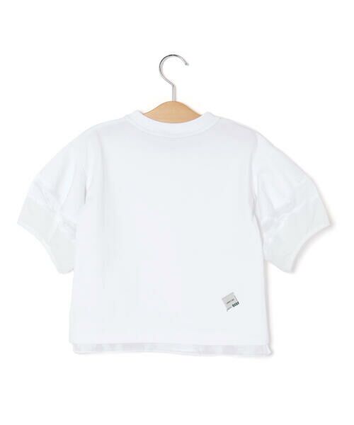 LIBERCORE par BEBE / リベルコア パル ベベ Tシャツ | ポンチシアー切り替えポワン袖Tシャツ親子お揃い(110~140cm) | 詳細2