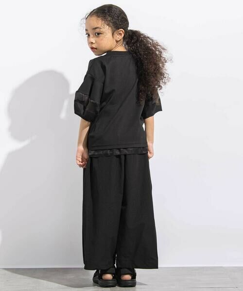 LIBERCORE par BEBE / リベルコア パル ベベ Tシャツ | ポンチシアー切り替えポワン袖Tシャツ親子お揃い(110~140cm) | 詳細9