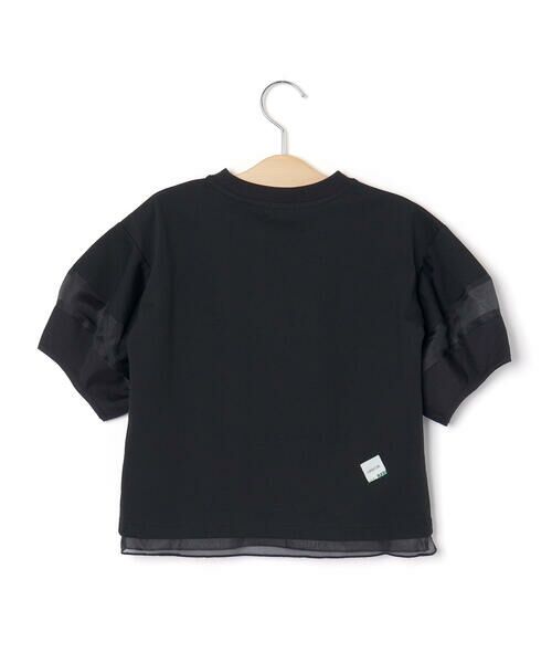 LIBERCORE par BEBE / リベルコア パル ベベ Tシャツ | ポンチシアー切り替えポワン袖Tシャツ親子お揃い(110~140cm) | 詳細15