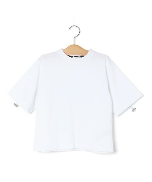 LIBERCORE par BEBE / リベルコア パル ベベ Tシャツ | 天竺リップストップ切り替えドロスト半袖Tシャツ親子お揃い(110~140cm) | 詳細6