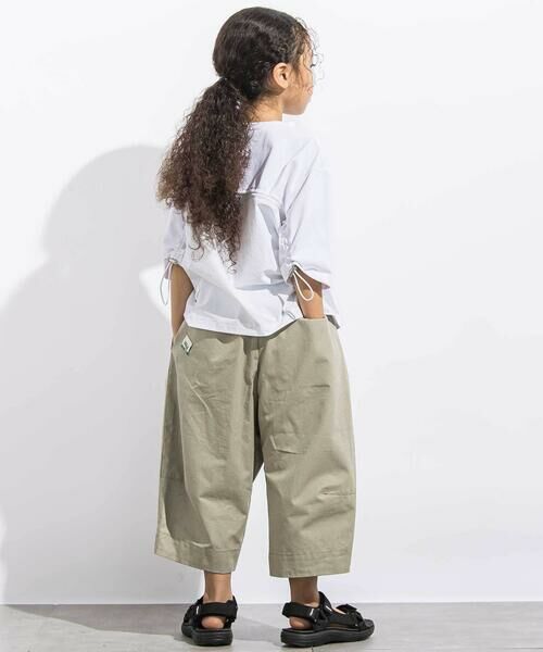 LIBERCORE par BEBE / リベルコア パル ベベ Tシャツ | 天竺リップストップ切り替えドロスト半袖Tシャツ親子お揃い(110~140cm) | 詳細2