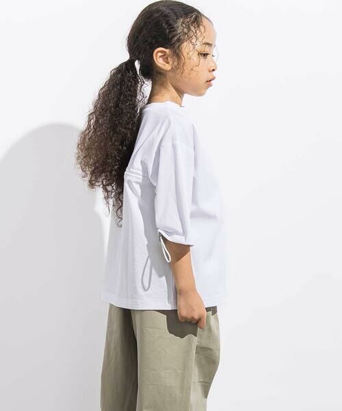 LIBERCORE par BEBE / リベルコア パル ベベ Tシャツ | 天竺リップストップ切り替えドロスト半袖Tシャツ親子お揃い(110~140cm) | 詳細5